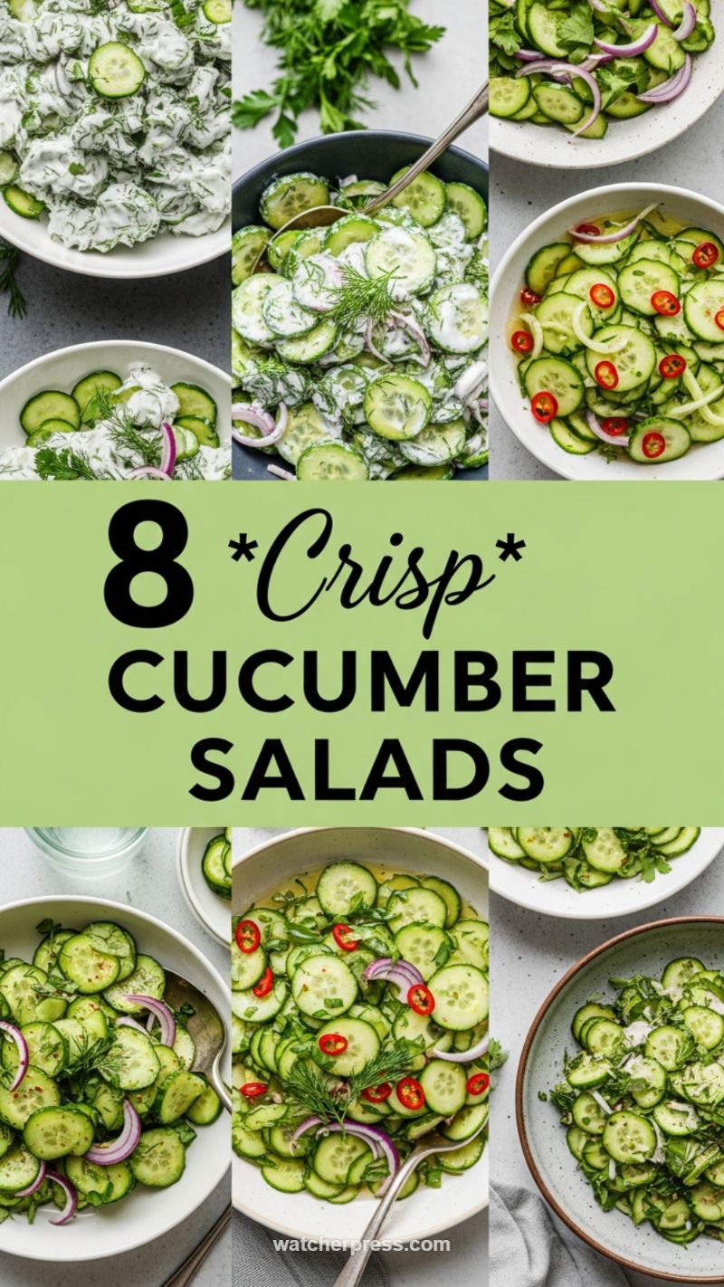 7. Crisp & Refreshing Creamy Dill Cucumber Salad