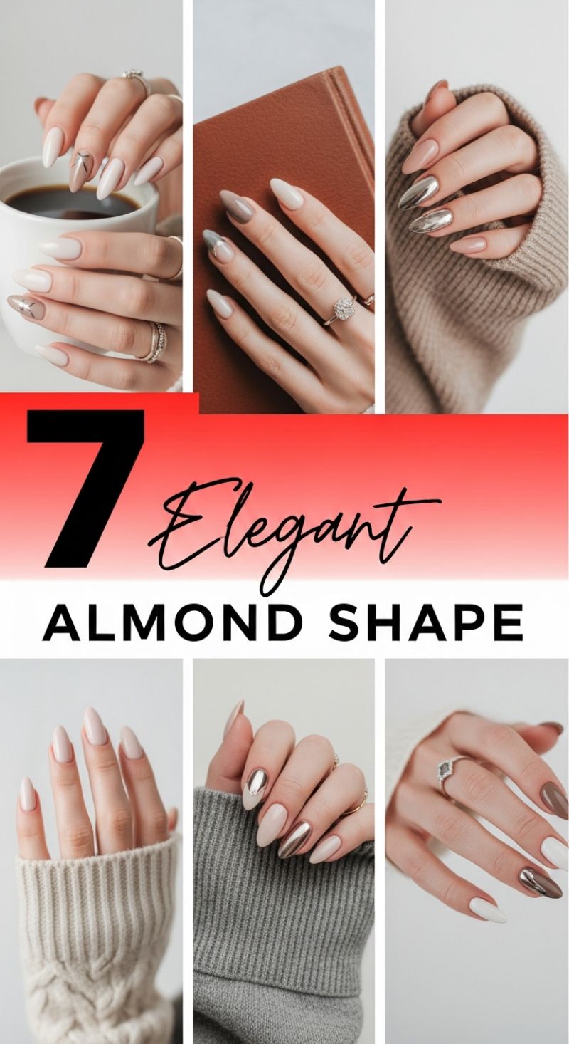 The Ultimate Seasonal Nail Guide: 100+ Must-Try Spring and Summer Manicure Designs 7 Elegant Almond Shape Nail Designs