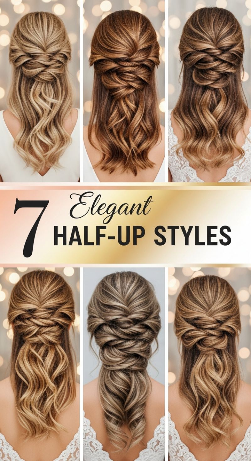 7 Elegant Half-Up Styles