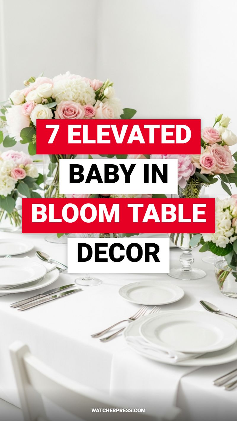 7 Elevated Baby in Bloom Table Decor