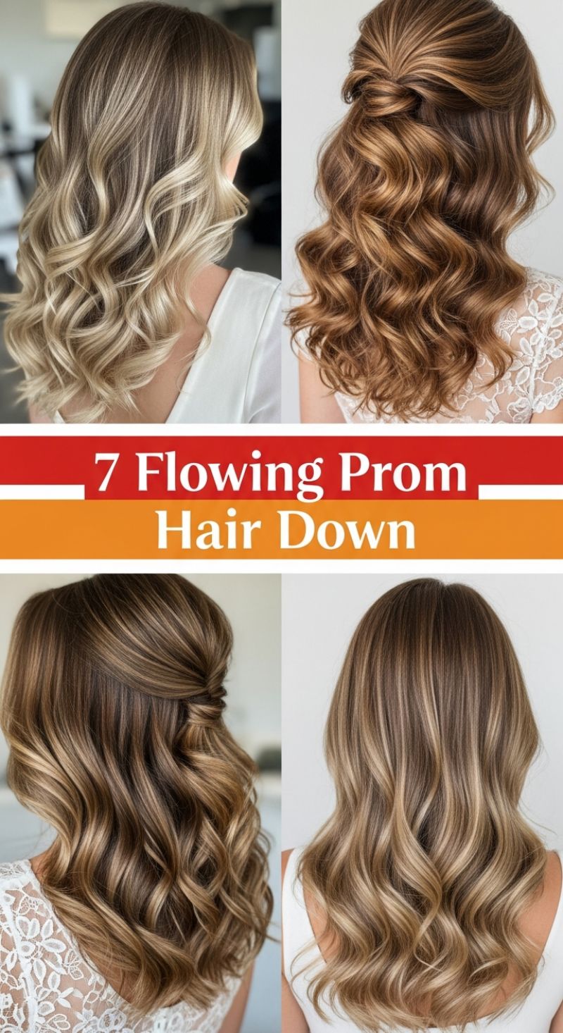 7 Flowing Prom Hair Down