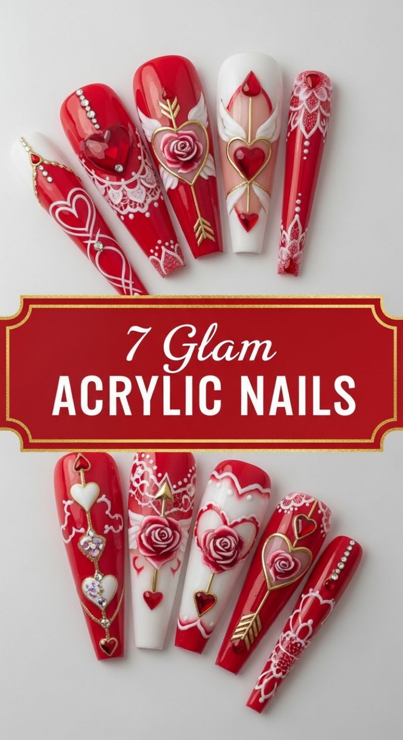 7 Glam ACRYLIC NAILS
