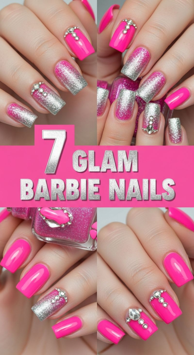 7 GLAM BARBIE NAILS