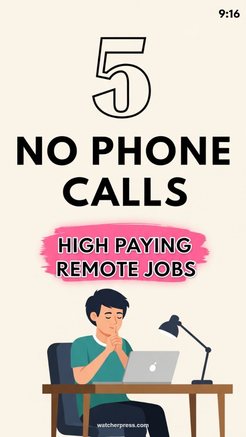 7. High-Paying Remote Jobs Without Phone Calls