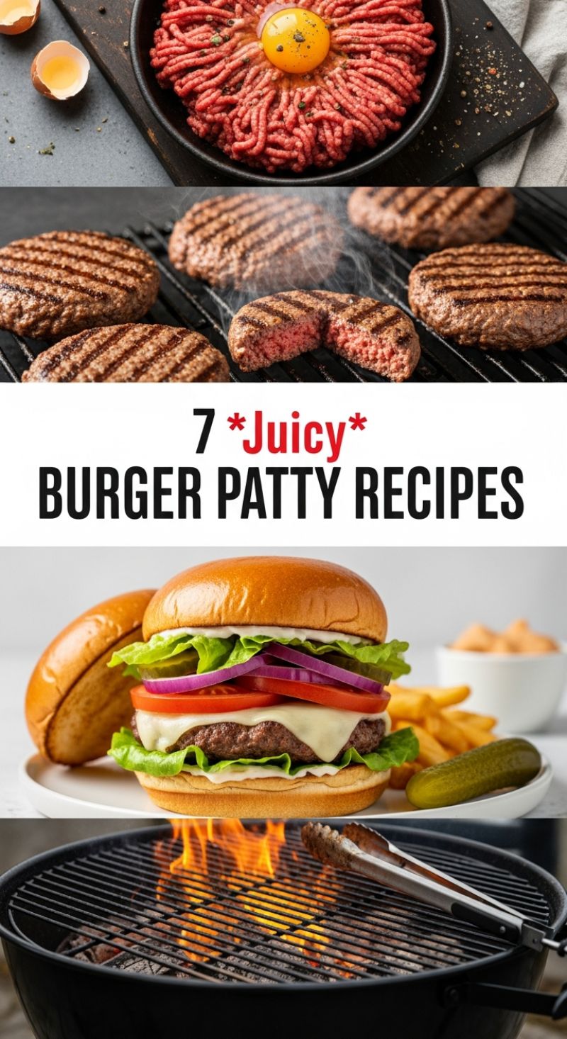 7 Juicy Burger Patty Recipes