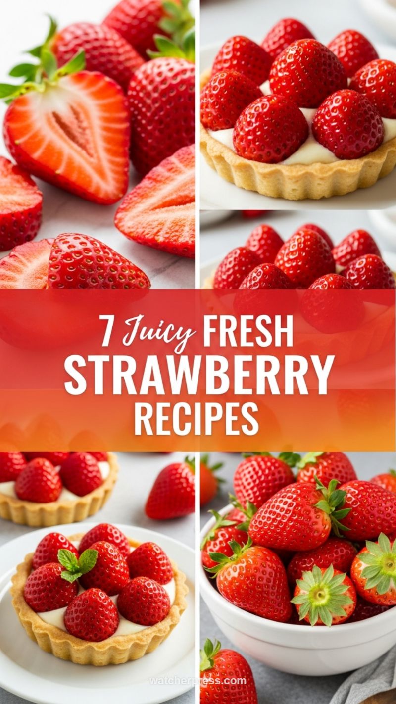 7 Juicy Fresh Strawberry Recipes (Easy Summer Tarts)
