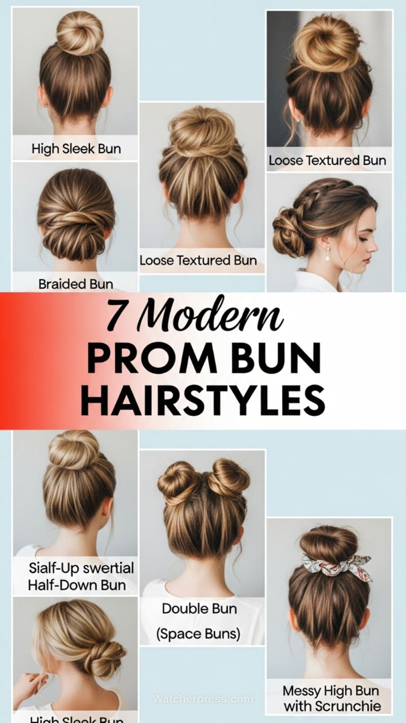 7 Modern Prom Bun Hairstyles