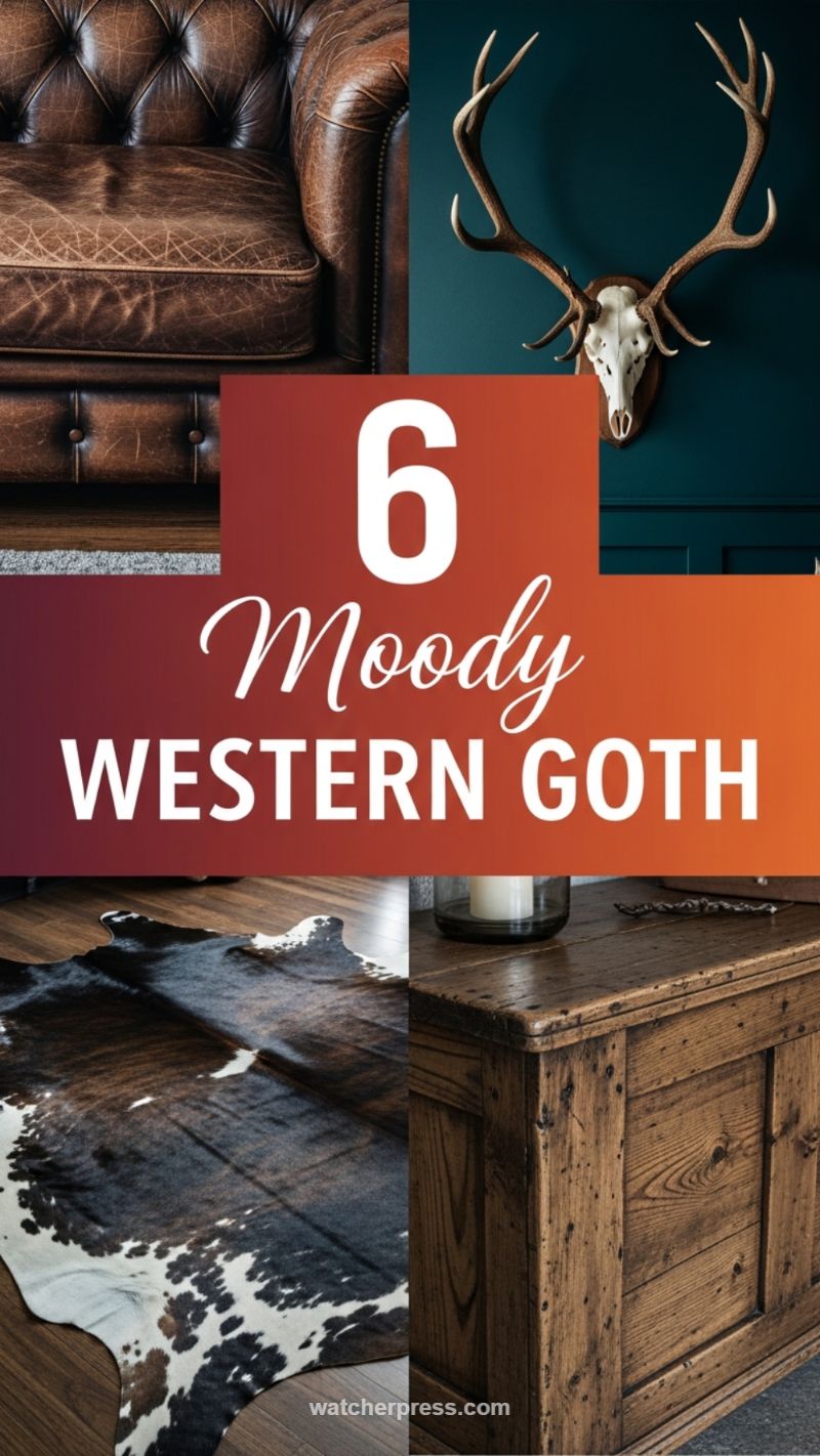 7. Moody Western Goth: Dark Paint and Sculptural Mounts