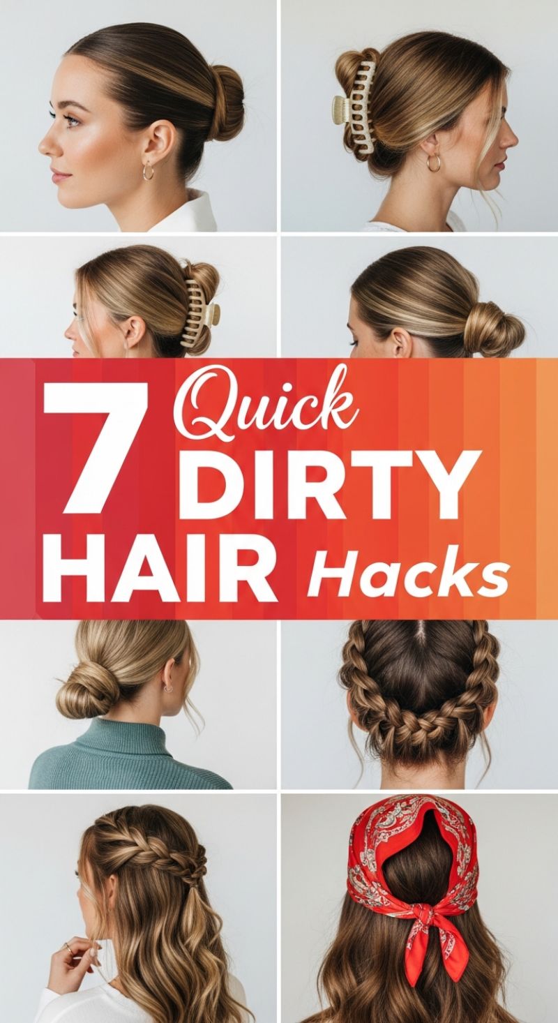 7 Quick DIRTY HAIR Hacks
