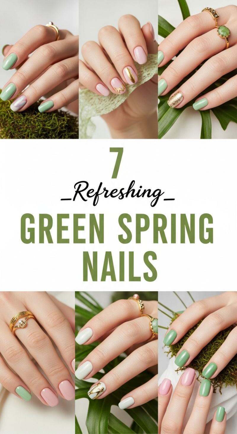 7 Refreshing Green Spring Nails