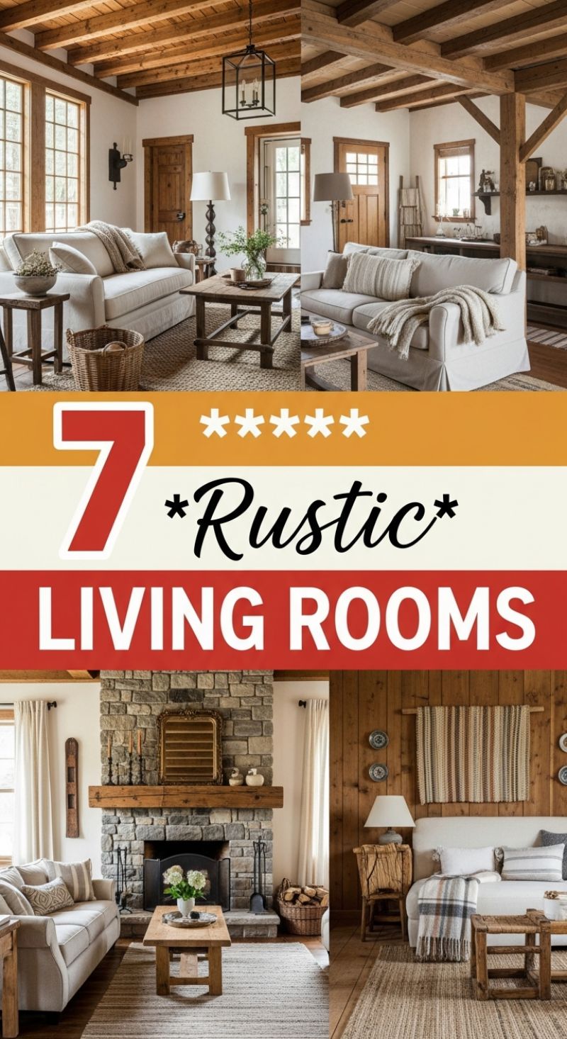 7 Rustic Living Rooms