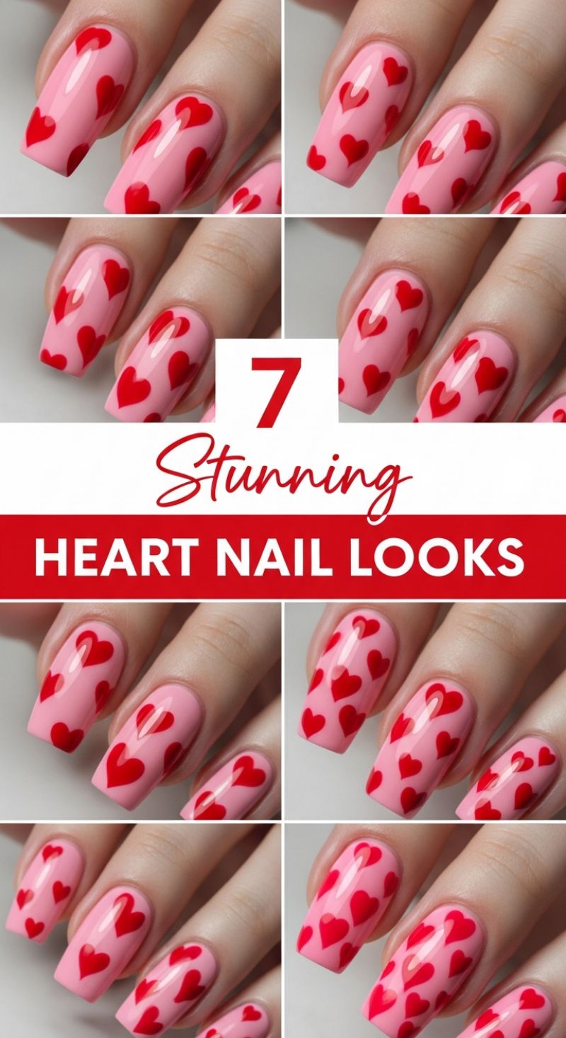 7 Stunning Heart Nail Looks