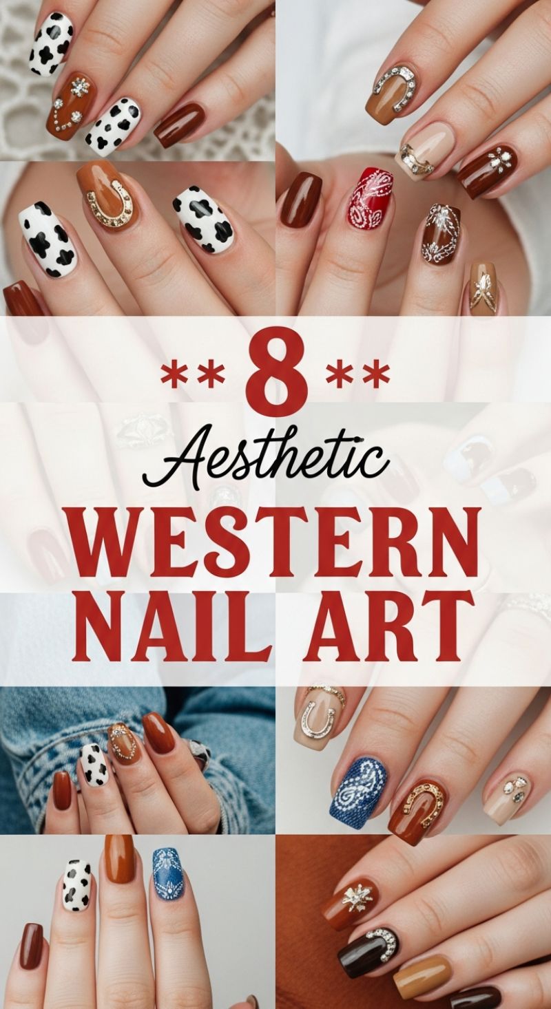 8 Aesthetic Western Nail Art Designs