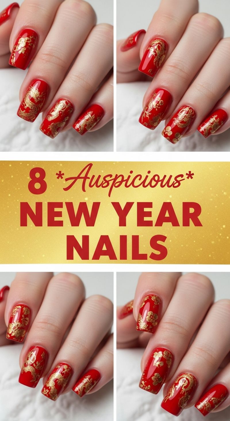 8 Auspicious New Year Nails