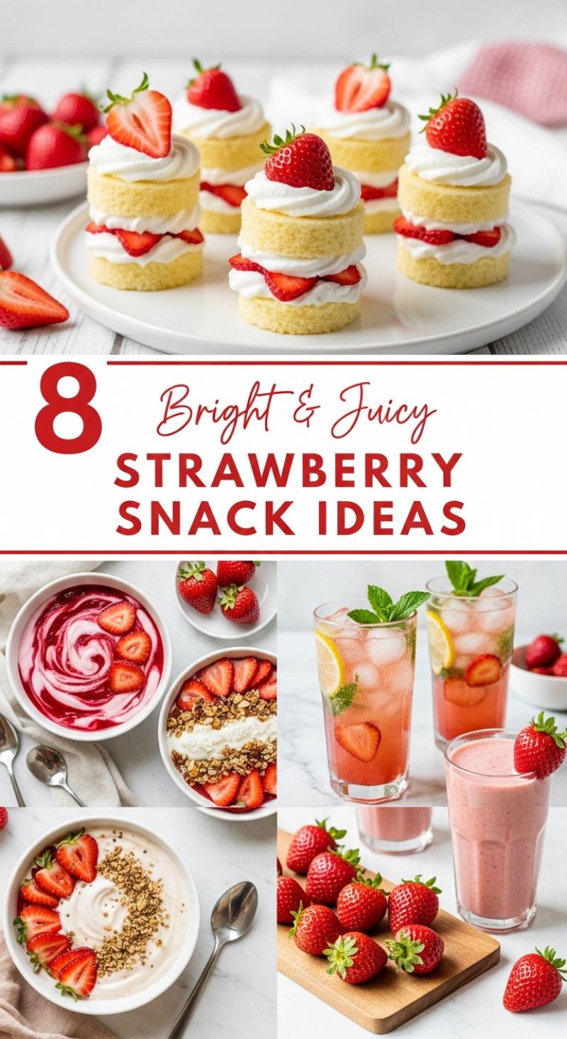 8 Bright & Juicy Strawberry Snack Ideas