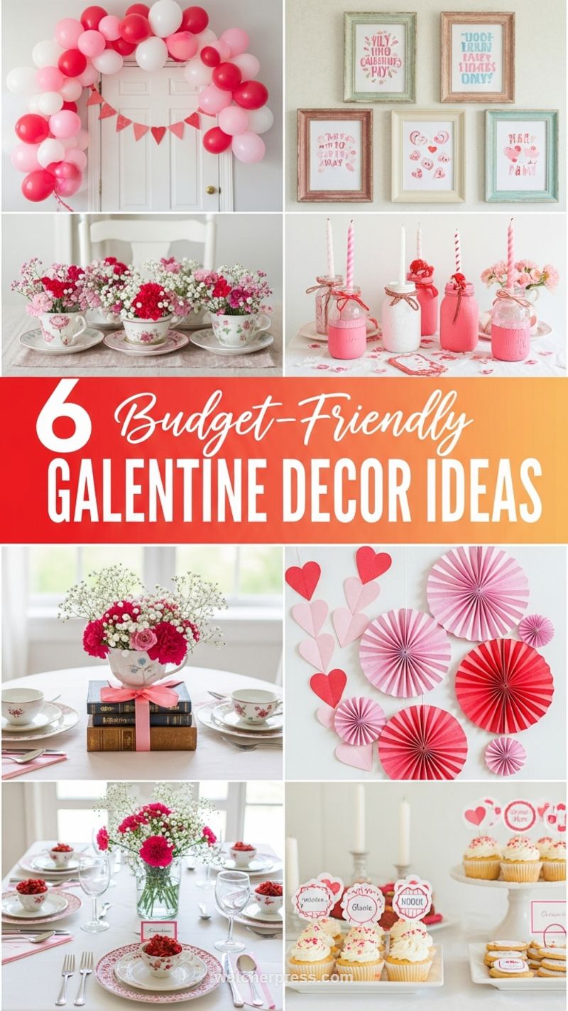 8. Charm on a Budget: 6 Budget-Friendly Galentine Decor