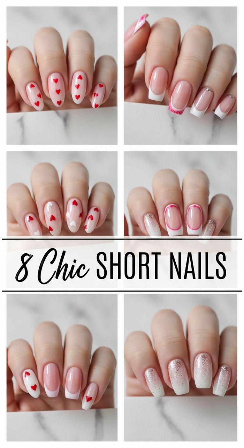 8 Chic Short Nail Designs for Valentine's Day