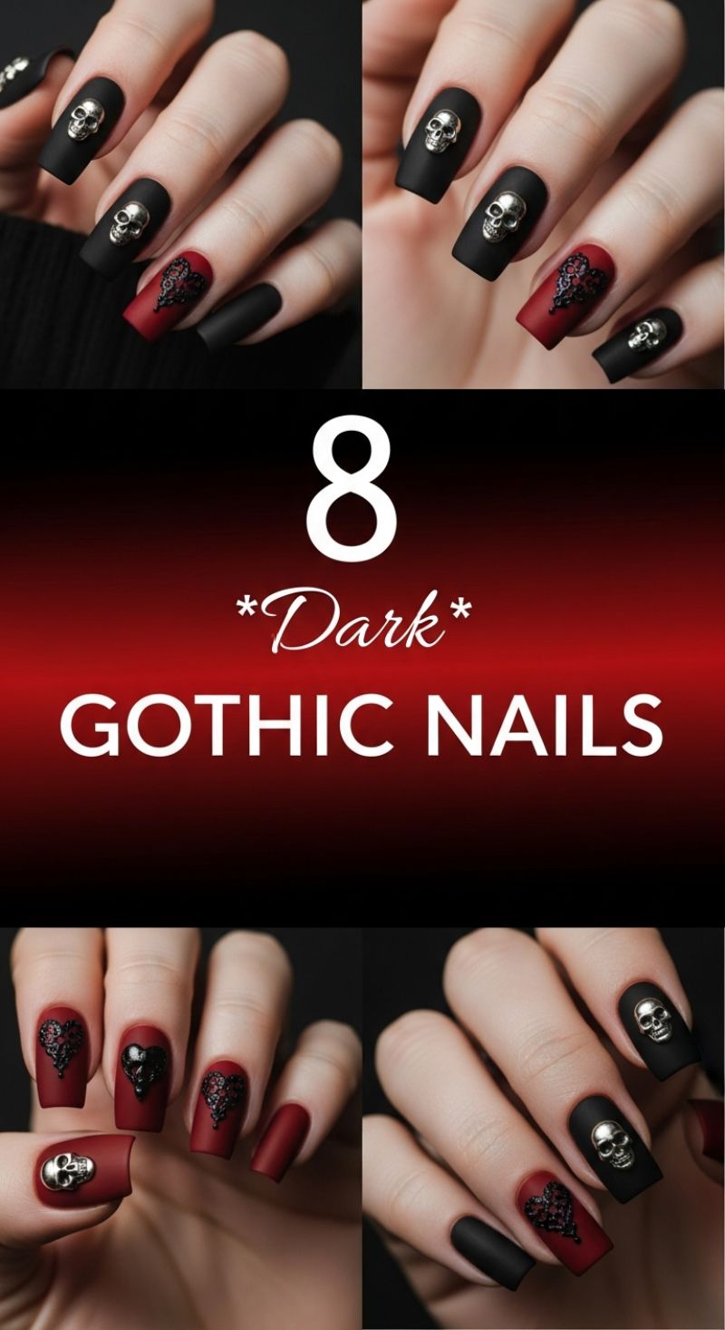 8 Dark Gothic Nails