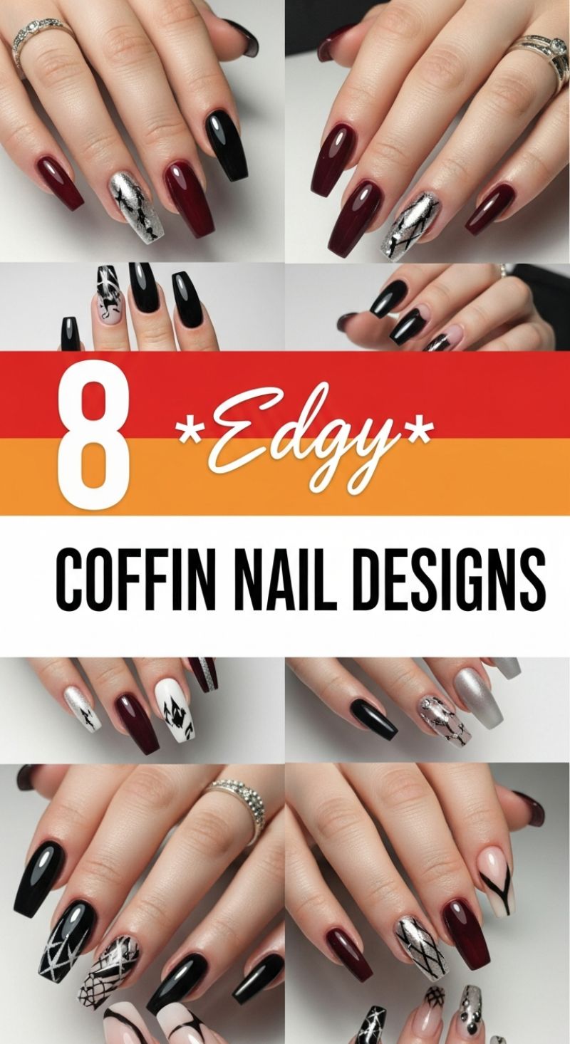 8 Edgy Coffin Nail Designs