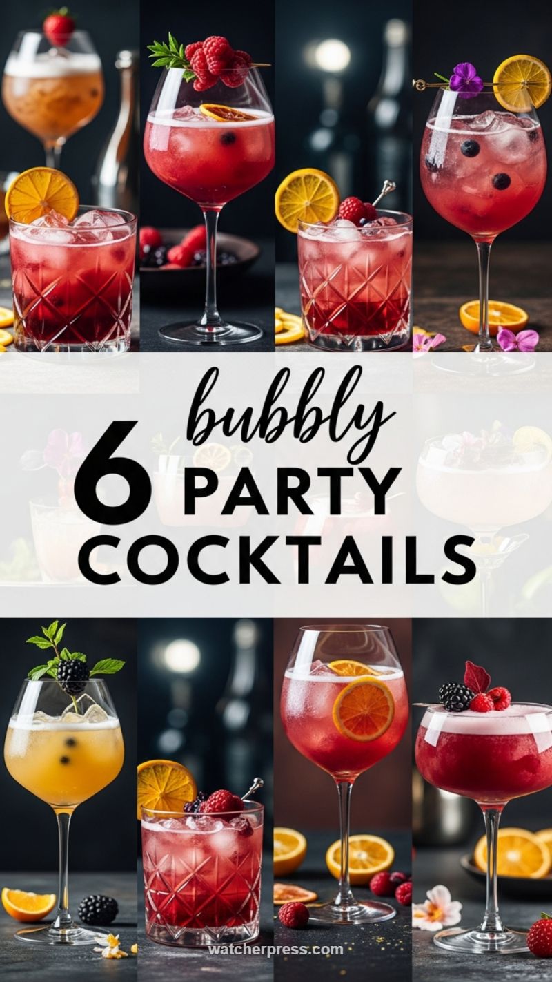 8. Elevating Your Party Drinks with Bubbly Cocktails