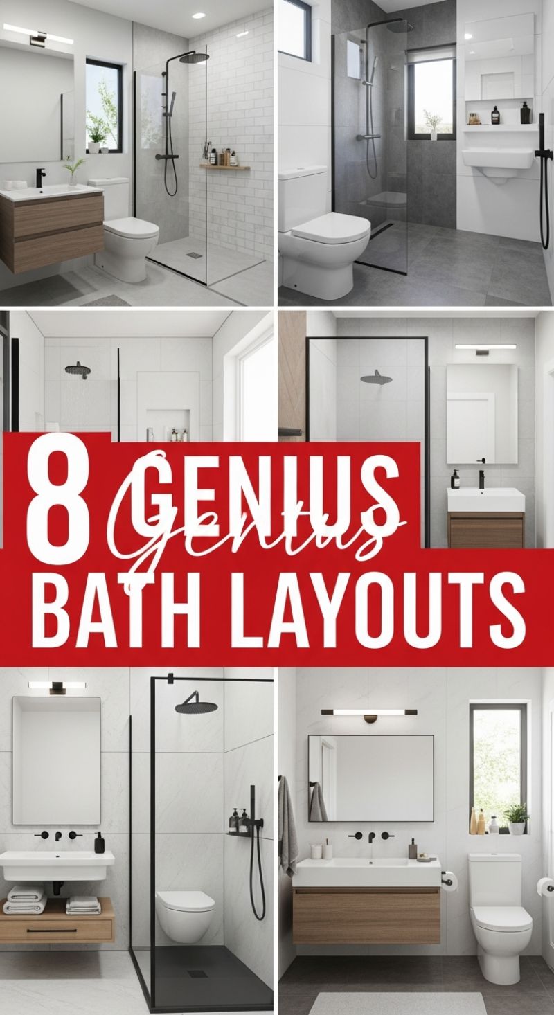 8 Genius Bath Layouts for Maximum Style and Efficiency