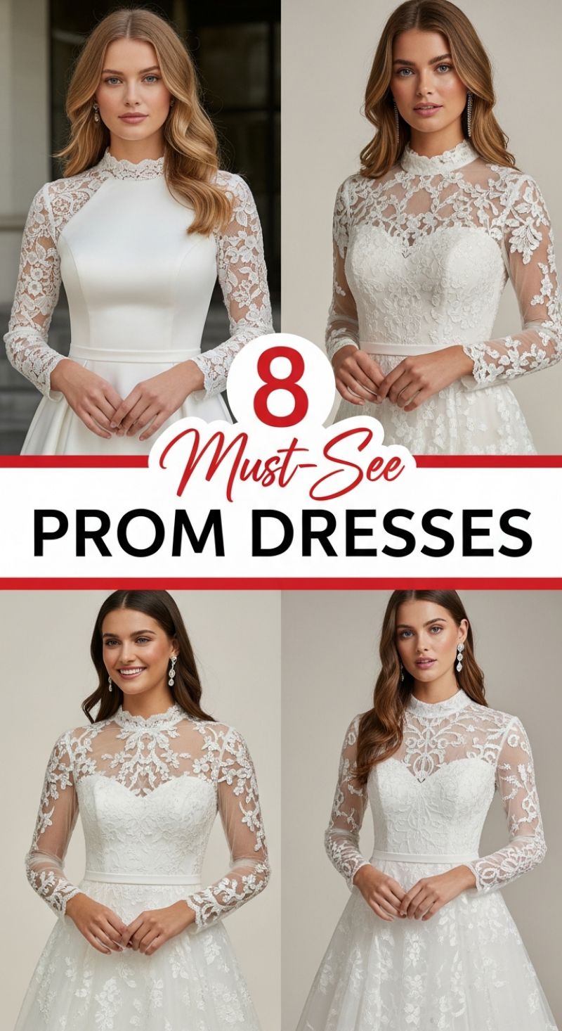 8 Must-See Prom Dress Styles: Mastering the High-Neck and Long-Sleeve Look