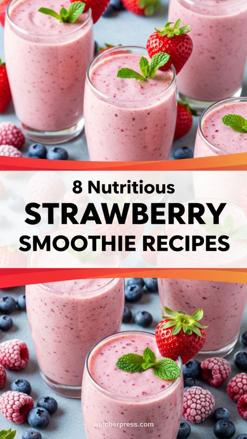 8 Nutritious Strawberry Smoothie Recipes (High-Fiber Power-Up)
