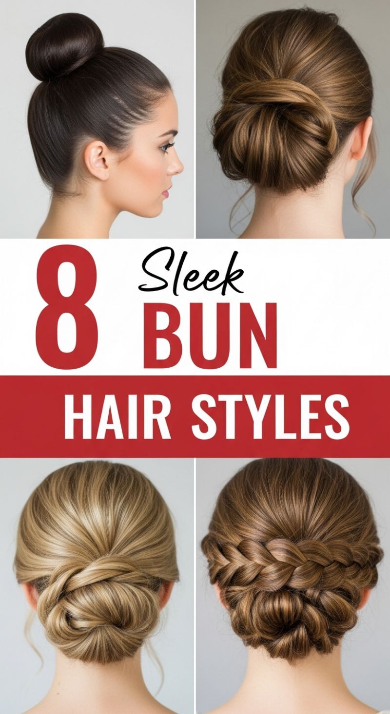 8 Sleek Bun Hair Styles