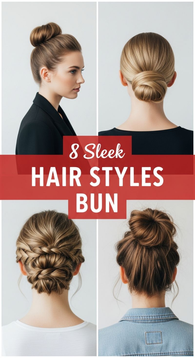 The Ultimate Hairstyle Lookbook: 100+ Stunning Ideas for Every Length, Texture, and Occasion 8 Sleek Hair Styles Bun