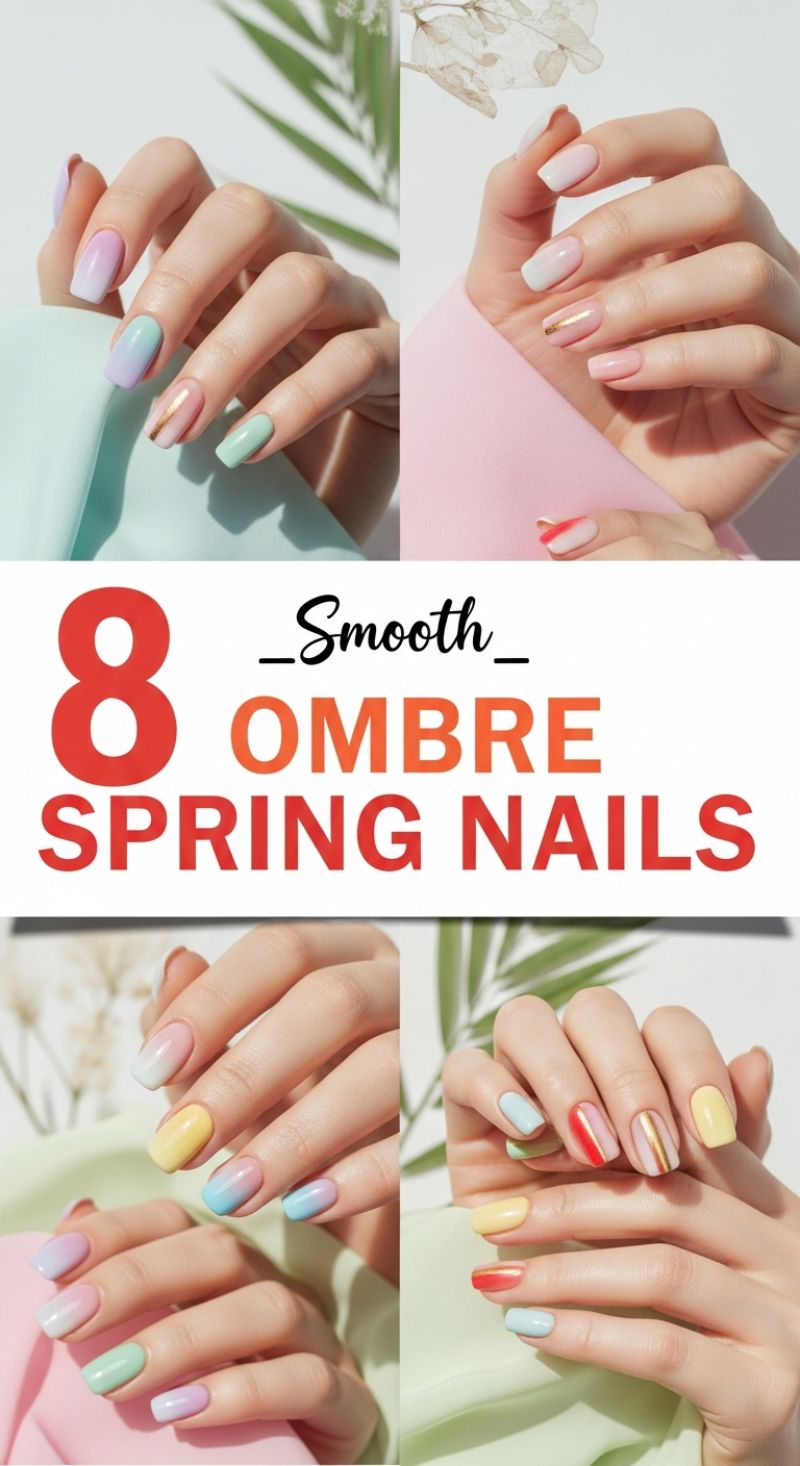 8 Smooth Ombre Spring Nails