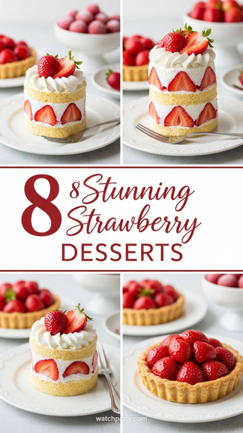 8 Stunning Strawberry Desserts: Individual Shortcake Towers
