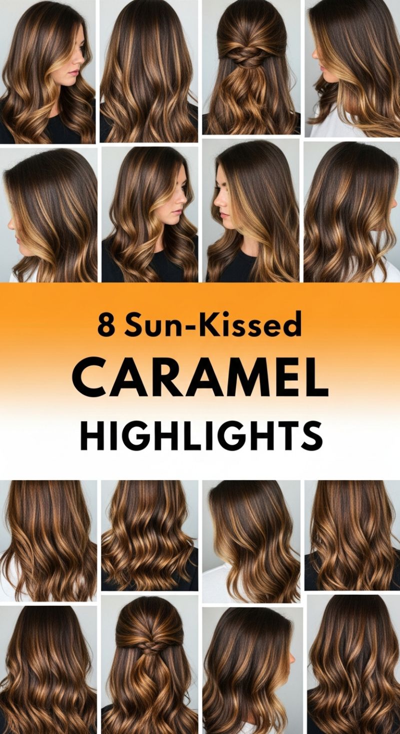 8 Sun-Kissed CARAMEL HIGHLIGHTS