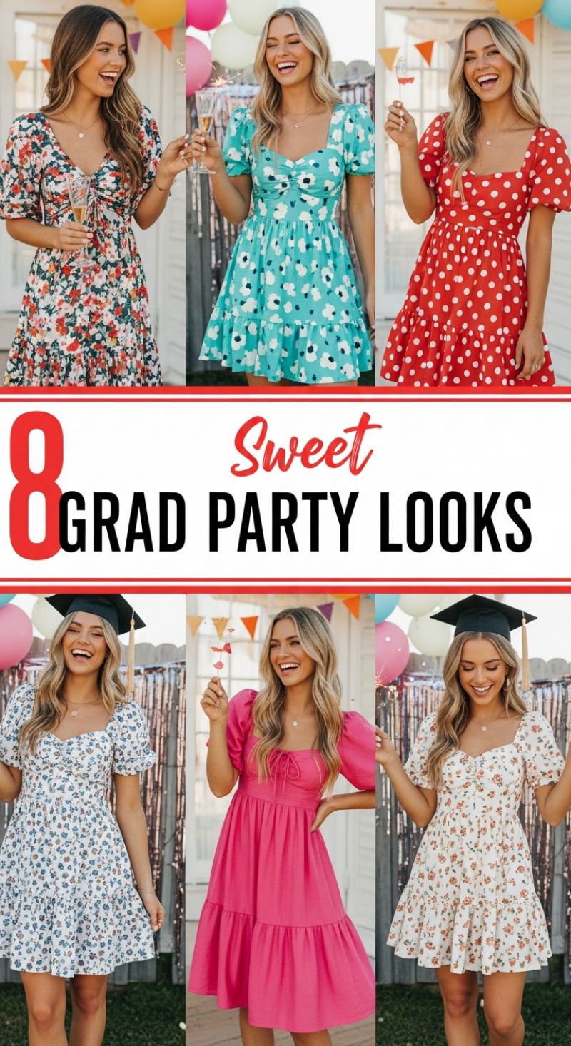 8 Sweet Grad Party Looks: Finding the Perfect Graduation Celebration Dress