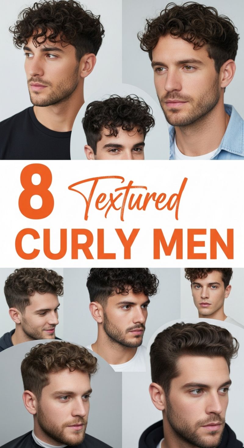 8 Textured Curly Men
