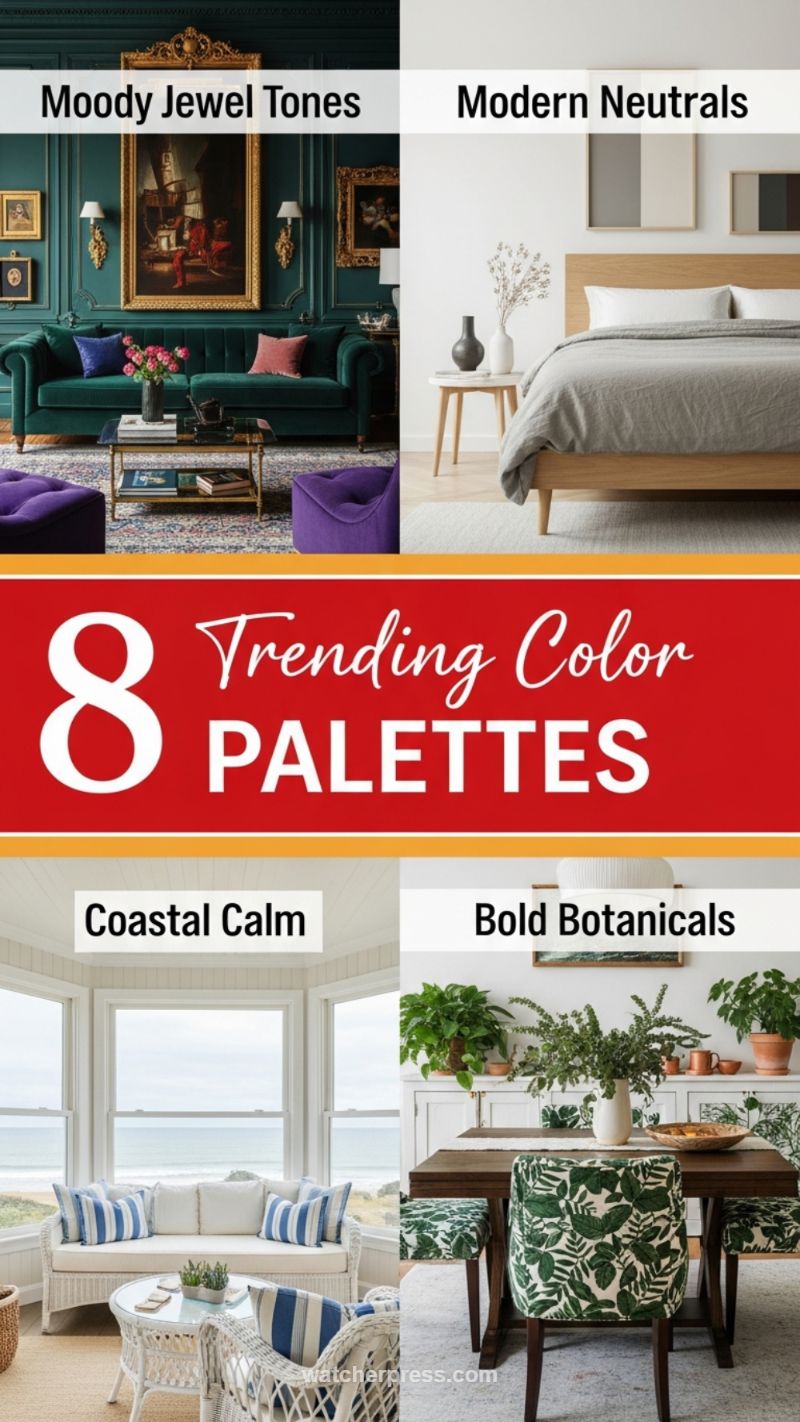 8 Trending Color Palettes for Home Decor Inspiration