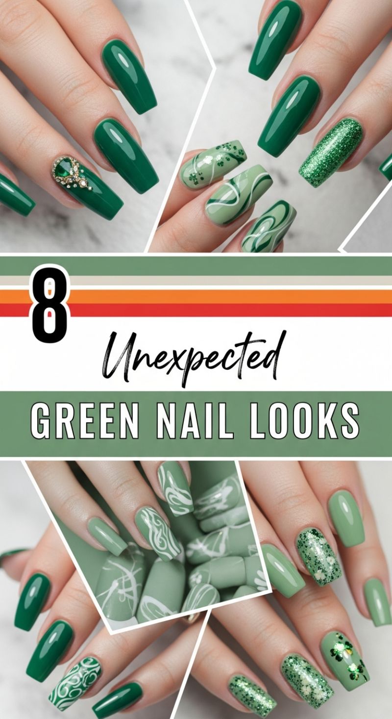 8 Unexpected GREEN NAIL LOOKS