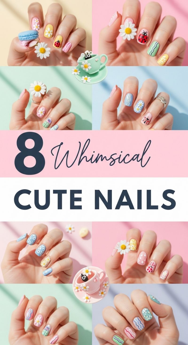8 Whimsical Cute Nails: Mastering Pastel Garden Manicures