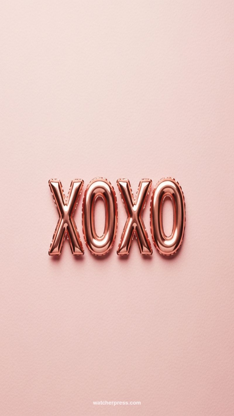 8. XOXO Rose Gold Balloons