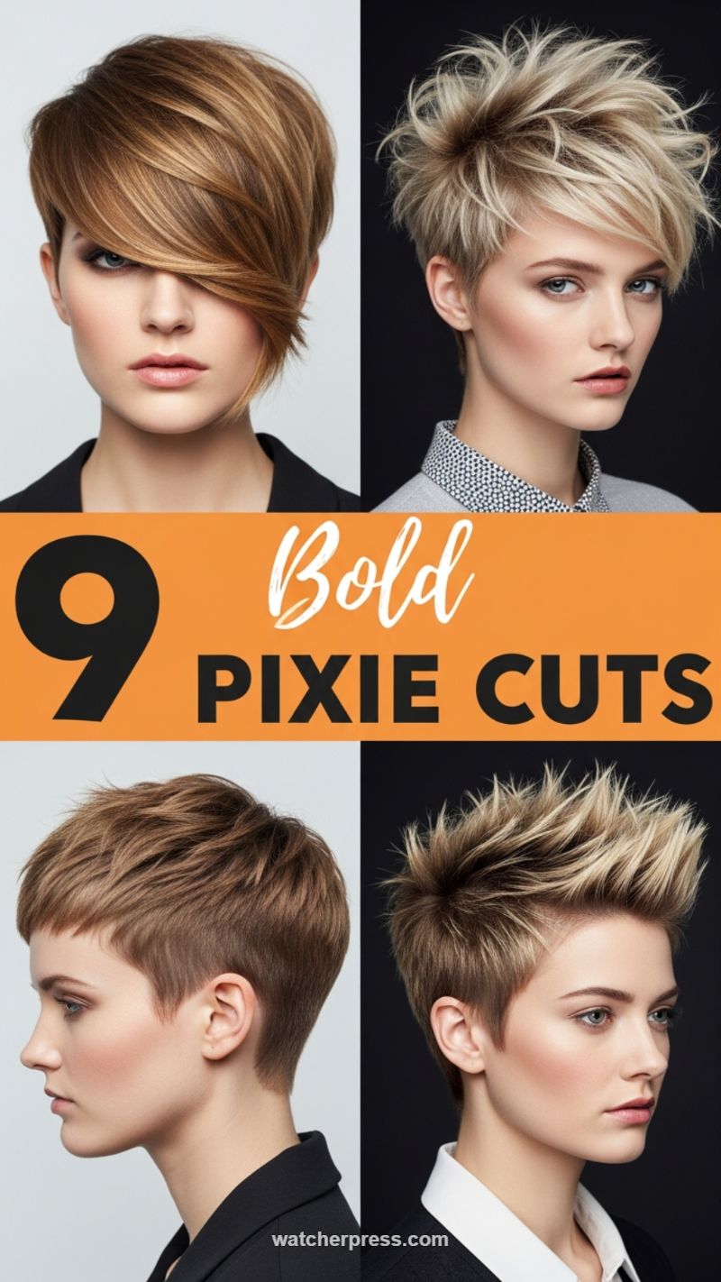 50+ Viral Haircuts: The Ultimate Style Guide for Every Length (Short, Curly, Updos & More) 9. 9 Bold Pixie Cuts for a Statement Look