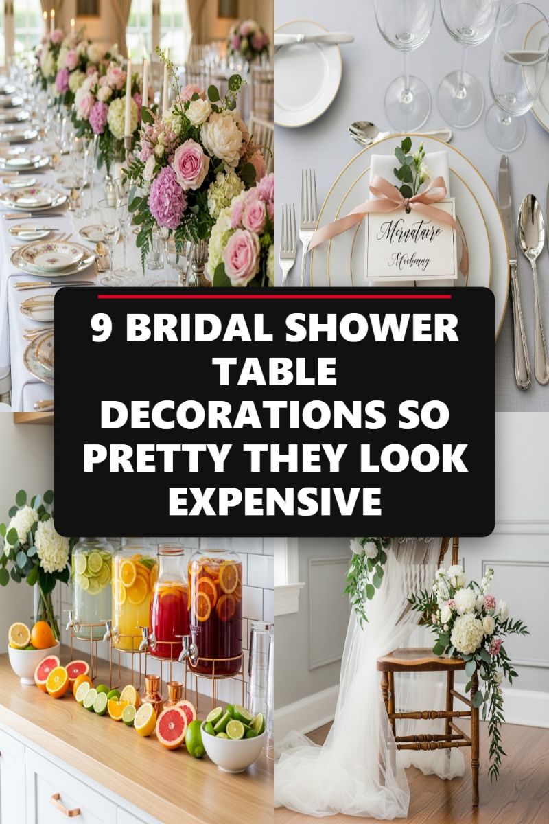 9 Bridal Shower Table Decorations So Pretty They Look Expensive