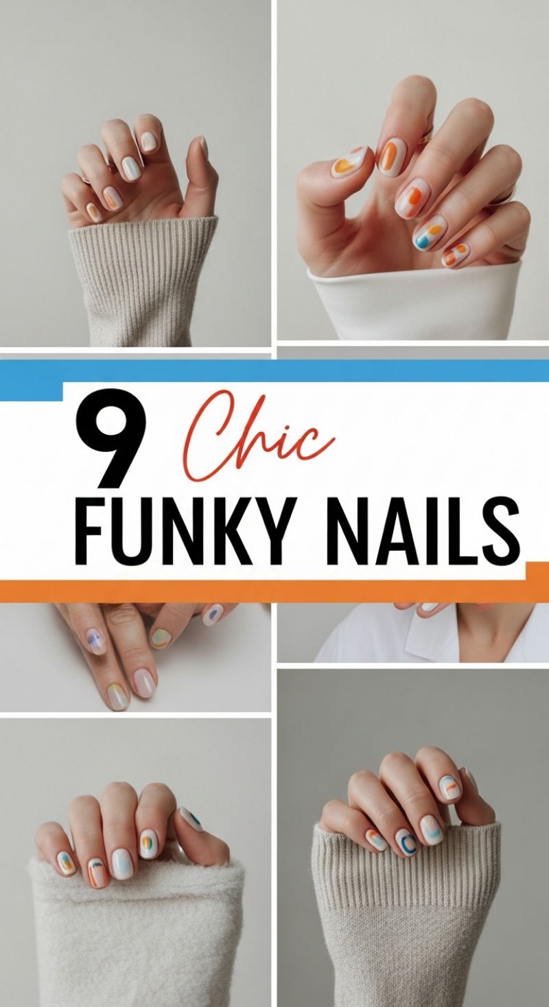 9 Chic Funky Nails: Mastering the Abstract Minimalist Look