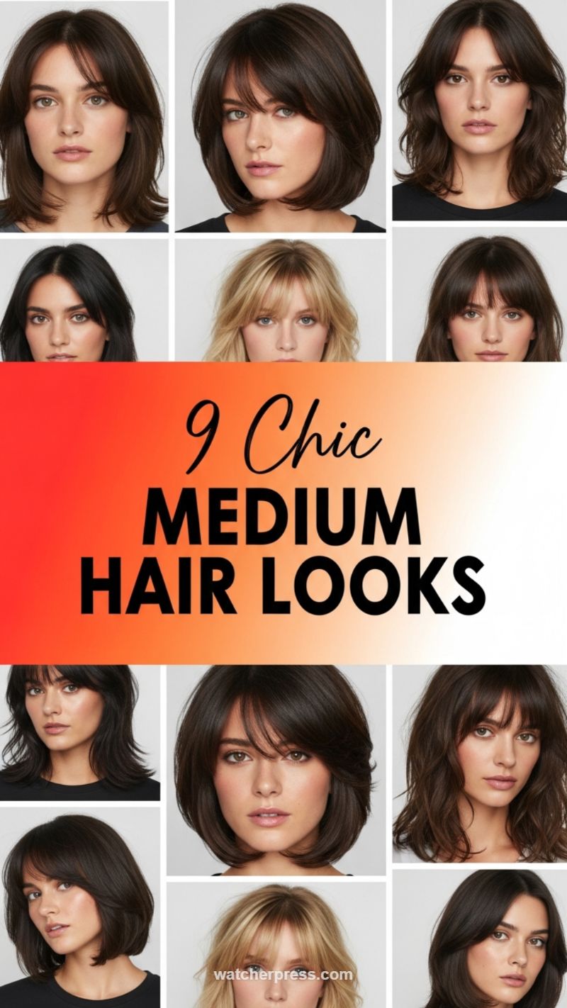9 Chic Medium Hair Looks: The Layered Bob