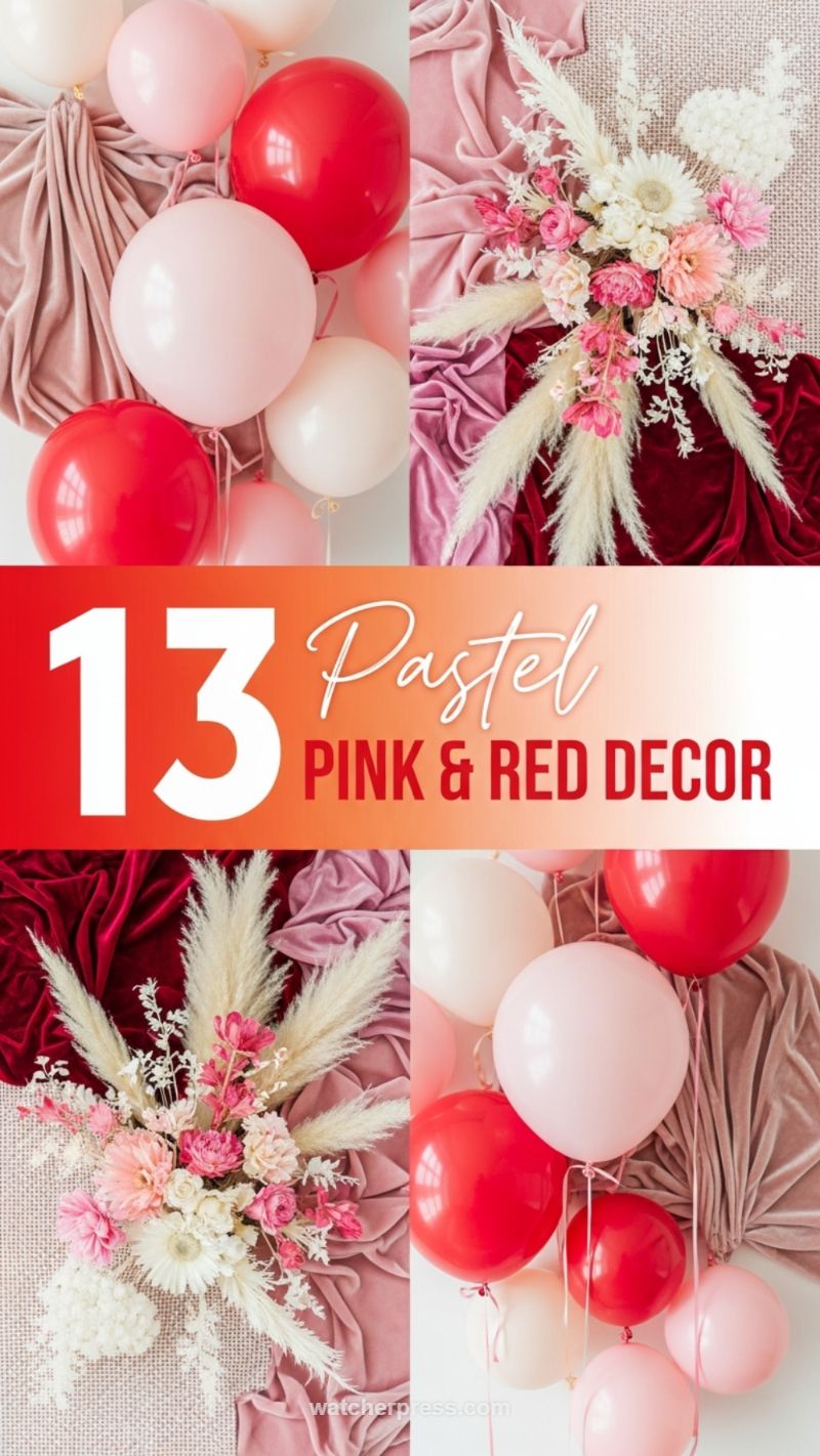 9. Color Palette Perfection: 13 Pastel Pink & Red Decor Ideas