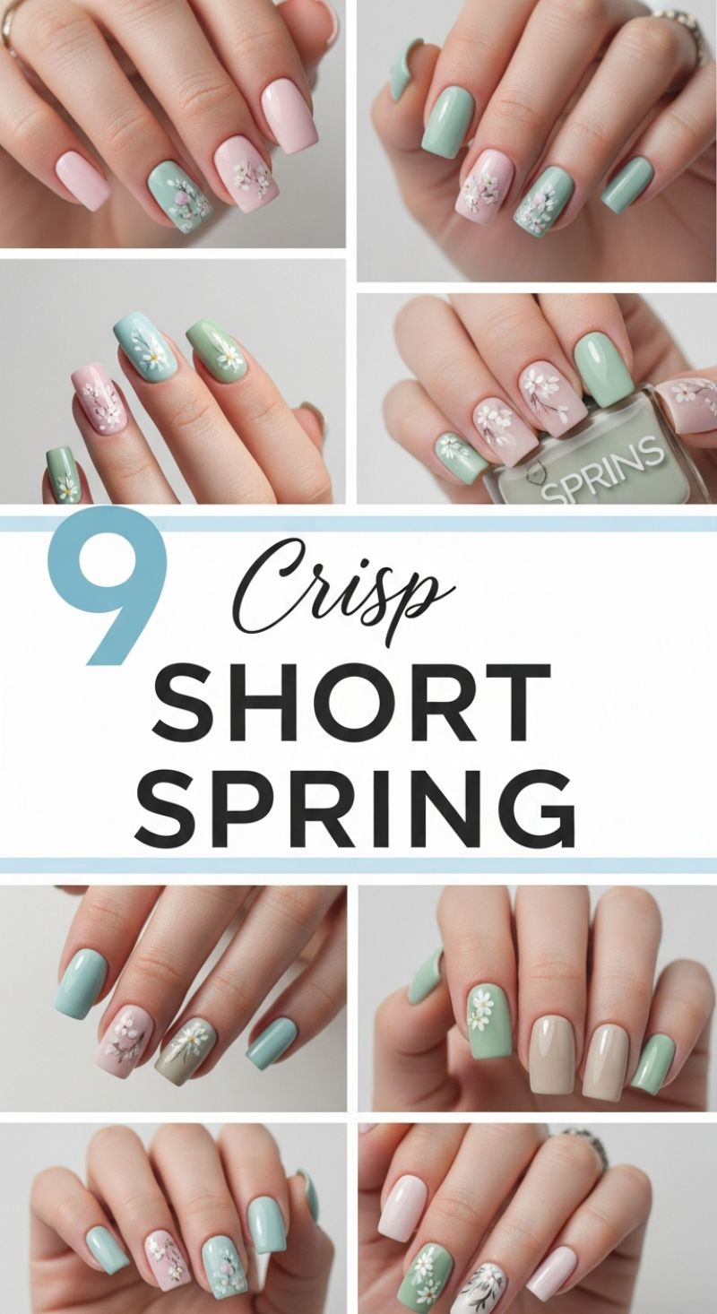9 Crisp Short Spring Manicure Ideas
