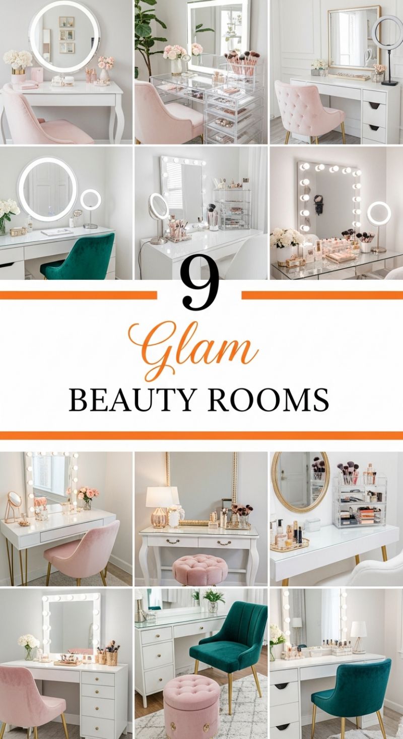 9 Glam BEAUTY ROOMS