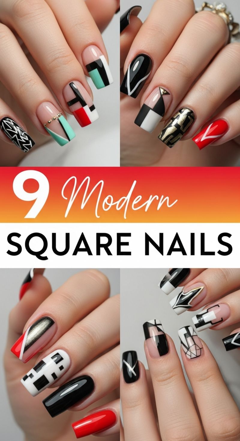 9 Modern Square Nails