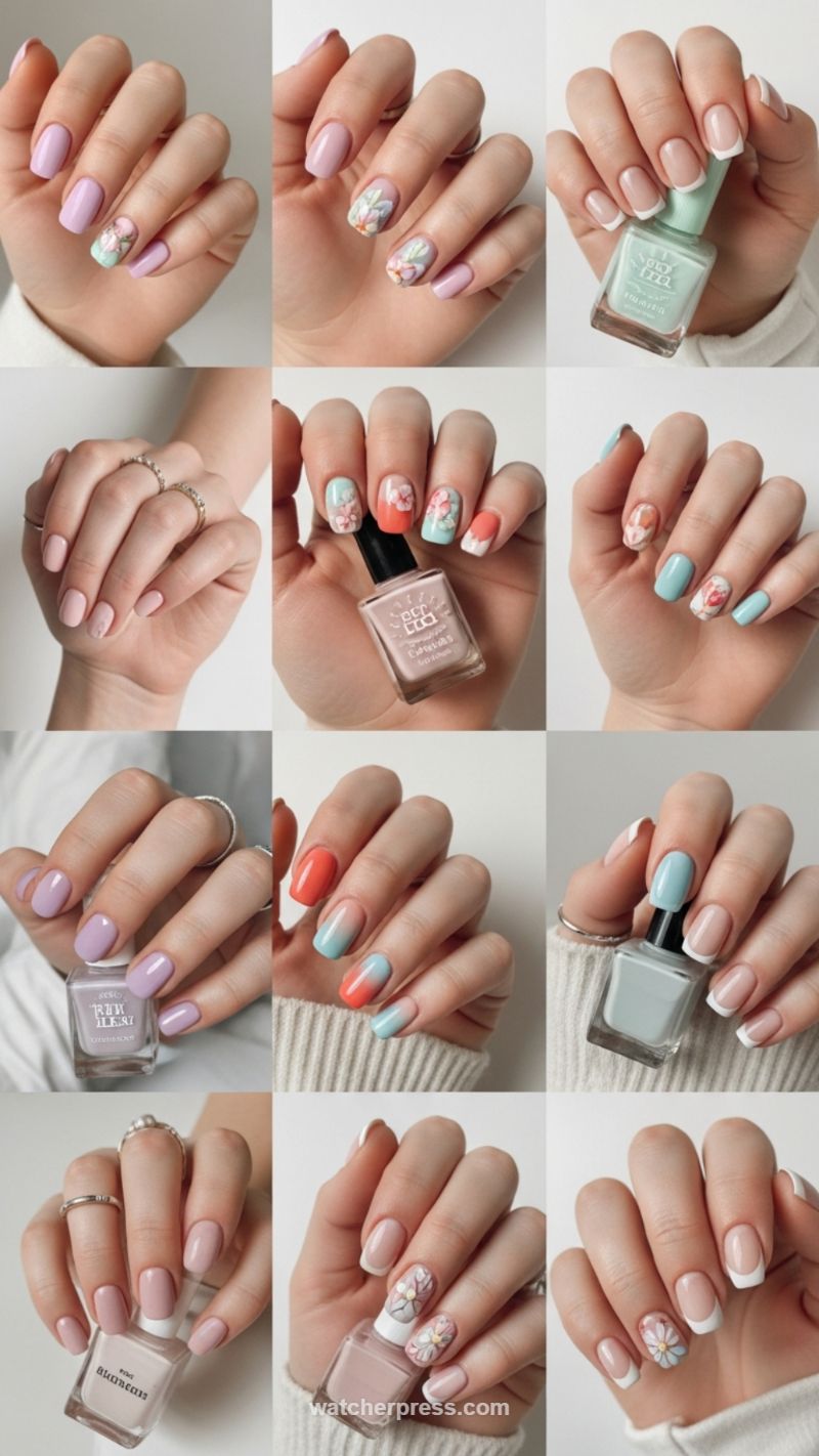 9. Pastel Spring Mix and Match Designs