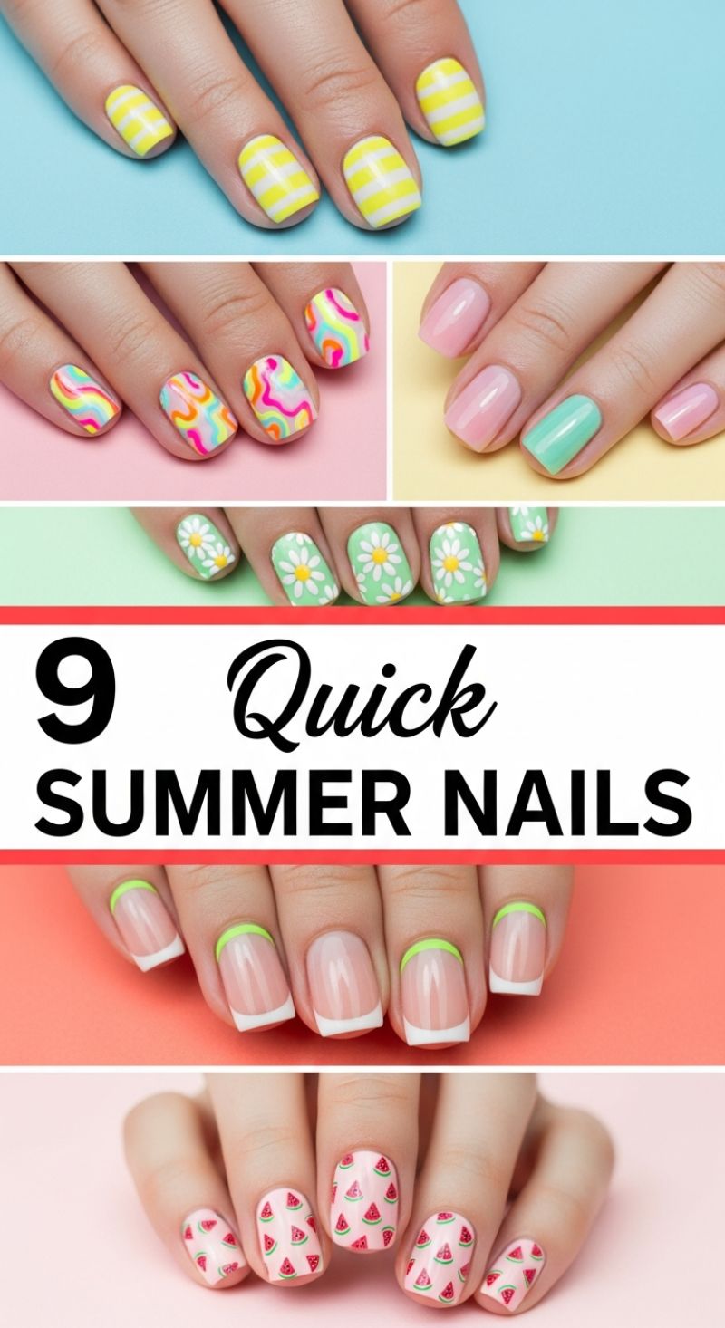 The Ultimate Seasonal Nail Guide: 100+ Must-Try Spring and Summer Manicure Designs 9 Quick Summer Nails