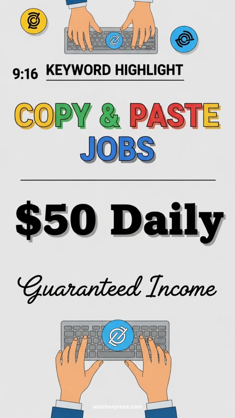 9. Simple Copy and Paste Jobs for Daily Earnings ($50 Daily)