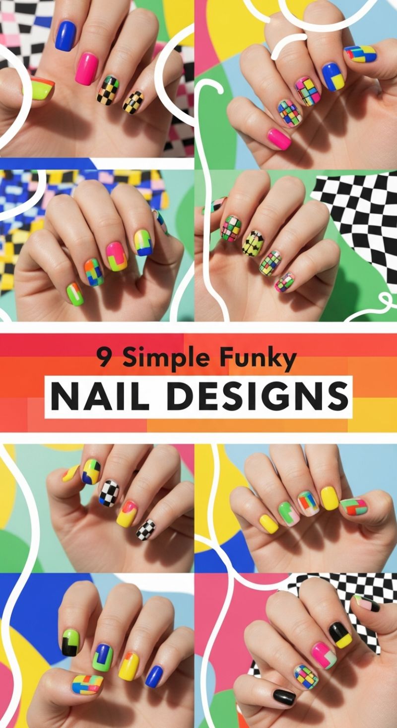 9 Simple Funky NAIL DESIGNS